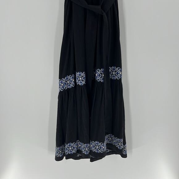 Boden Embroidered Maxi Halter Dress - Black/Blue - 10P - New with tags - Picture 3 of 8